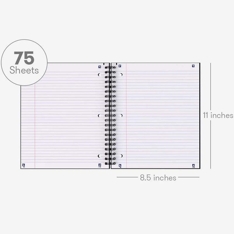 Hamelin, College Ruled Notebook/Journal, 8.5inx11in, Spiral bound, Hardcover, 1 Subject Notebook, 75shts/150 Pages MIDNIGHT Black - Image 3